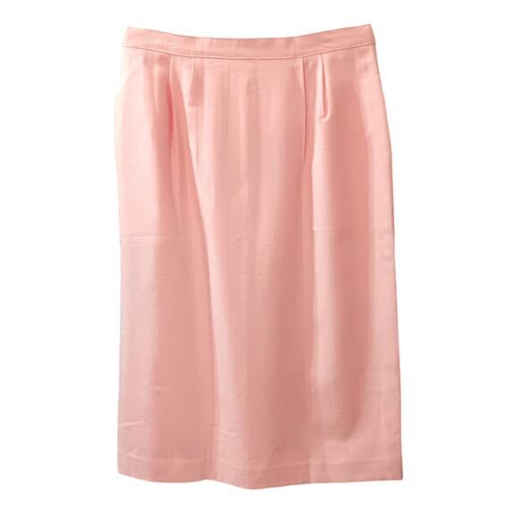 VINTAGE WORTHINGTON Long Midi Skirt 14 Pastel Pink Tailored Pocket Office Career - Picture 9 of 9